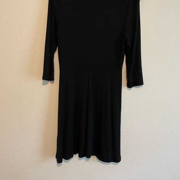 *Express Black V-Neck Fit and Flare Dress - Picture 3 of 3